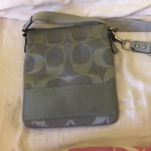 Coach gray crossbody bag
